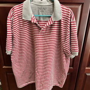 Cherokee 💯 Cotton Striped Polo Shirt